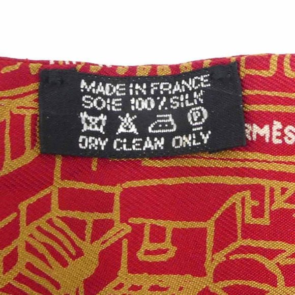 Auth HERMES Twilly Ribbon Scarf Red Silk - Picture 14 of 16